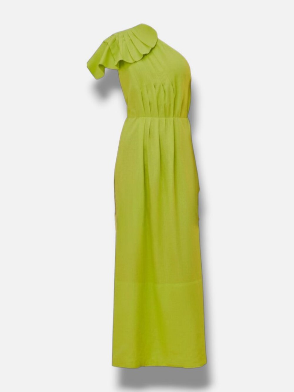 Farm Rio Women's Green Leaf Lenzing Ecovero Euroflax Maxi Dress Size XS